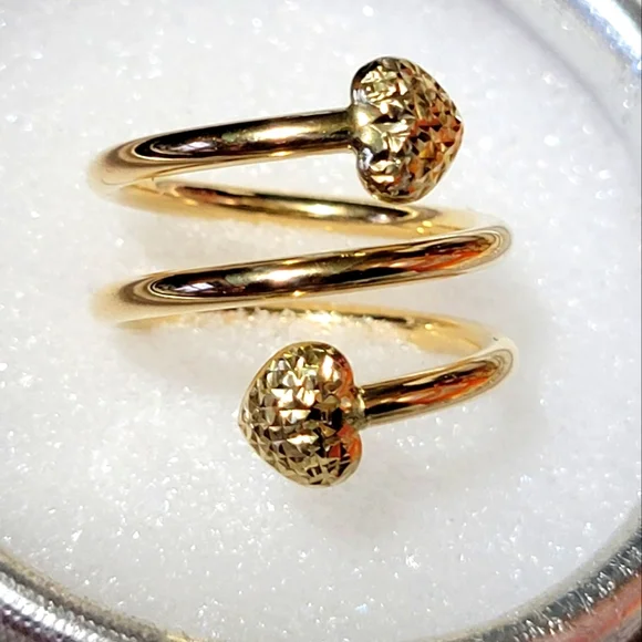 Real 18k Gold Spiral Ring Size 6 - Picture 6 of 6